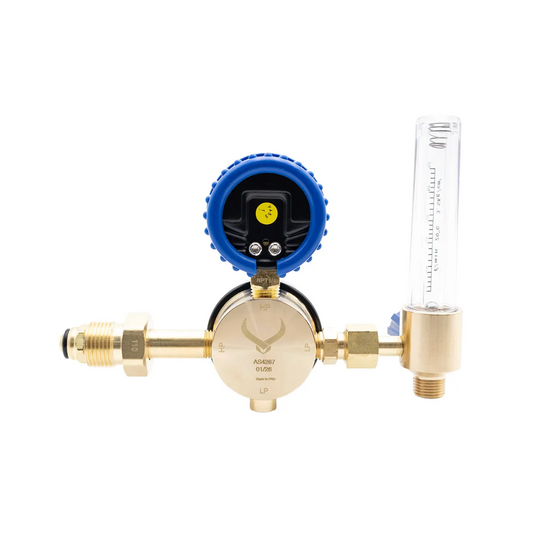 Argon Regulator with Flowmeter 0-25lpm Side Entry Type 10 AS 4267