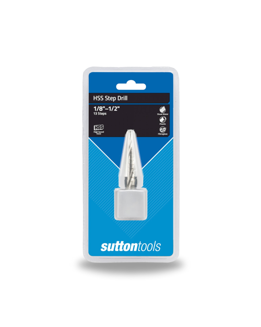 Drill D504 Step HSS Spiral Flute 1/8-1/2IN 13-Step