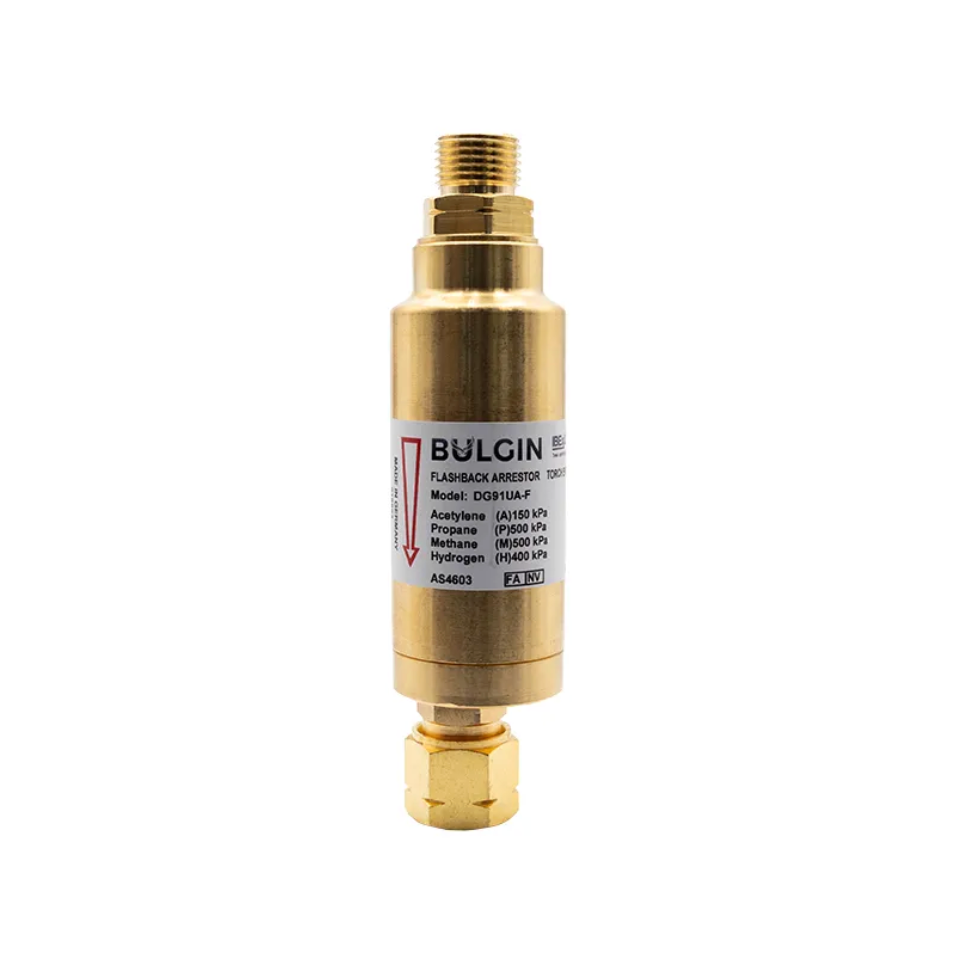 Bulgin® Flashback Arrestor Fuel Gas High Flow (DG91UA-F) Torch End - 5/8"-18 UNF LH