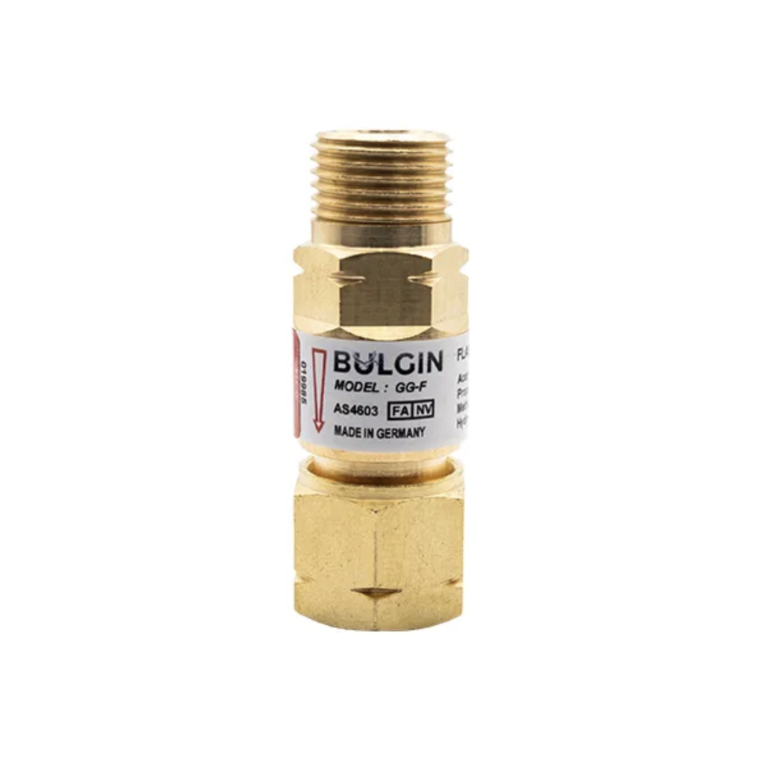 Bulgin® Flashback Arrestor Fuel Gas Standard Flow (GG-F) Torch End - 5/8"-18 UNF LH