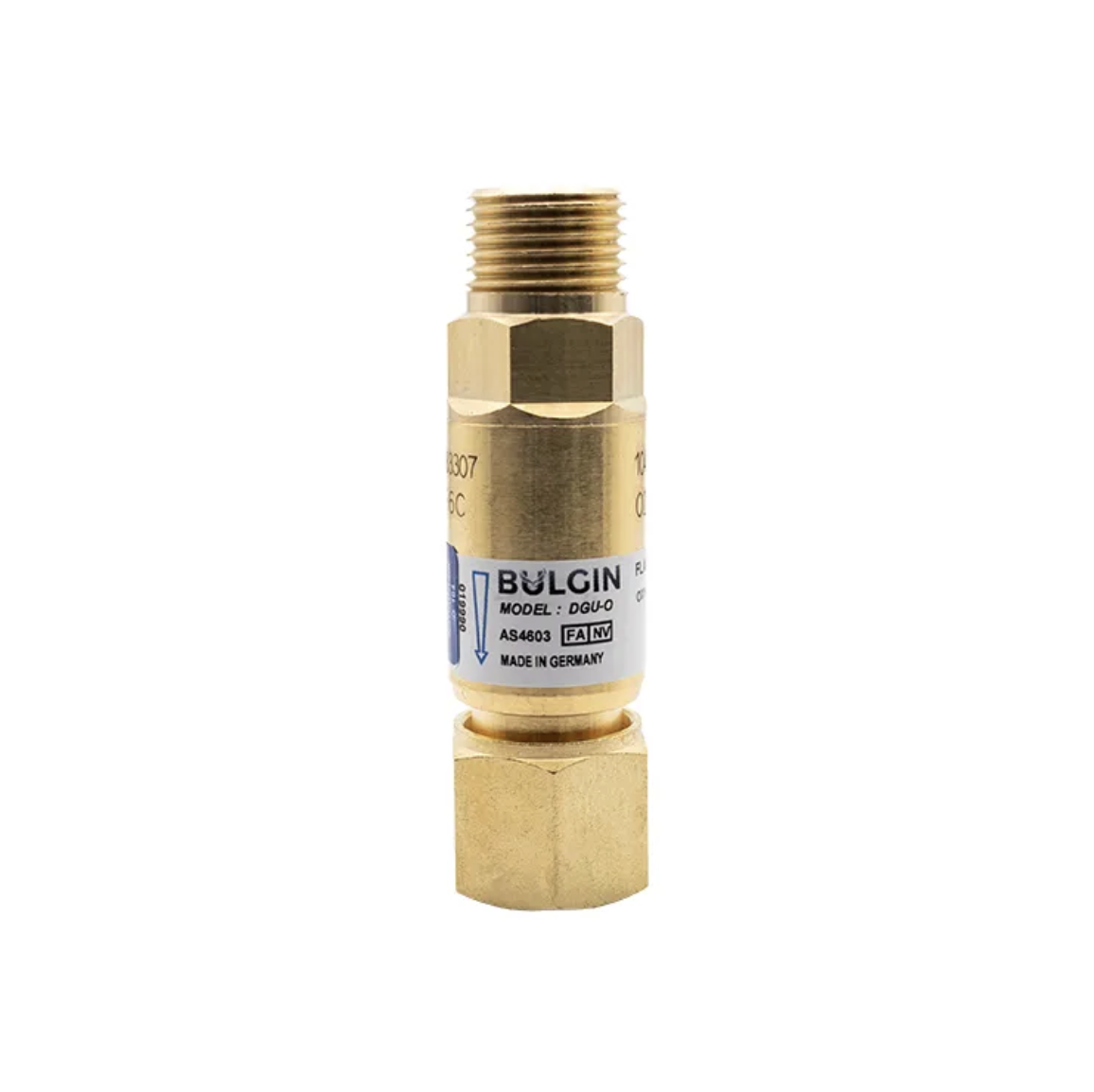 Bulgin® Flashback Arrestor Oxygen Medium Flow (DGU-O) Torch End - 5/8"-18 UNF RH