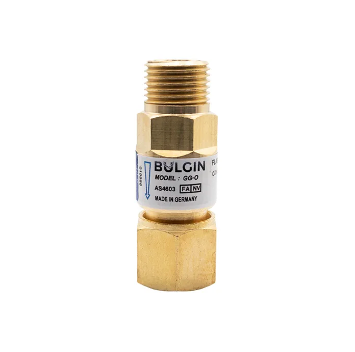 Bulgin® Flashback Arrestor Oxygen Standard Flow (GG-O) Torch End - 5/8"-18 UNF RH